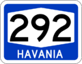 Example of Havania state Highway Route marker