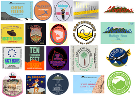 Various beer labels and logos