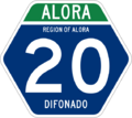 Example of Alora route marker