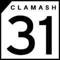 Clamash State Highway Shield for State Highway 31, the longest state route in Clamash.
