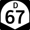 Example of Difonado state Highway Route marker