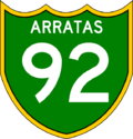 Example of Arratas state Highway Route marker