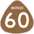 Example of Mopaso state Highway Route marker