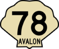Example of Avalon state Highway Route marker