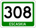 Example of Escaskia state Highway Route marker