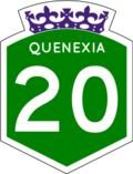 Example of Quenexia state Highway Route marker