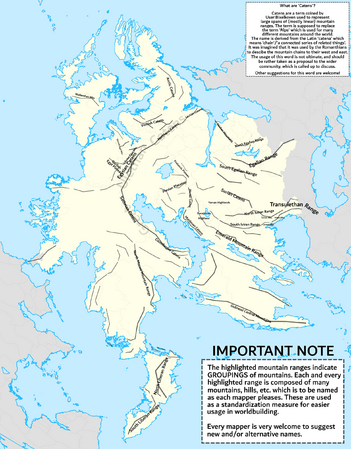 Mountain ranges map