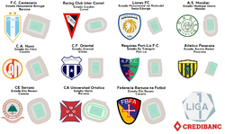 Logos and stadiums of Barzona