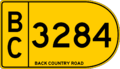 Example of Alora Back Country route marker