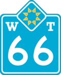 Example of West Takora state Highway Route marker